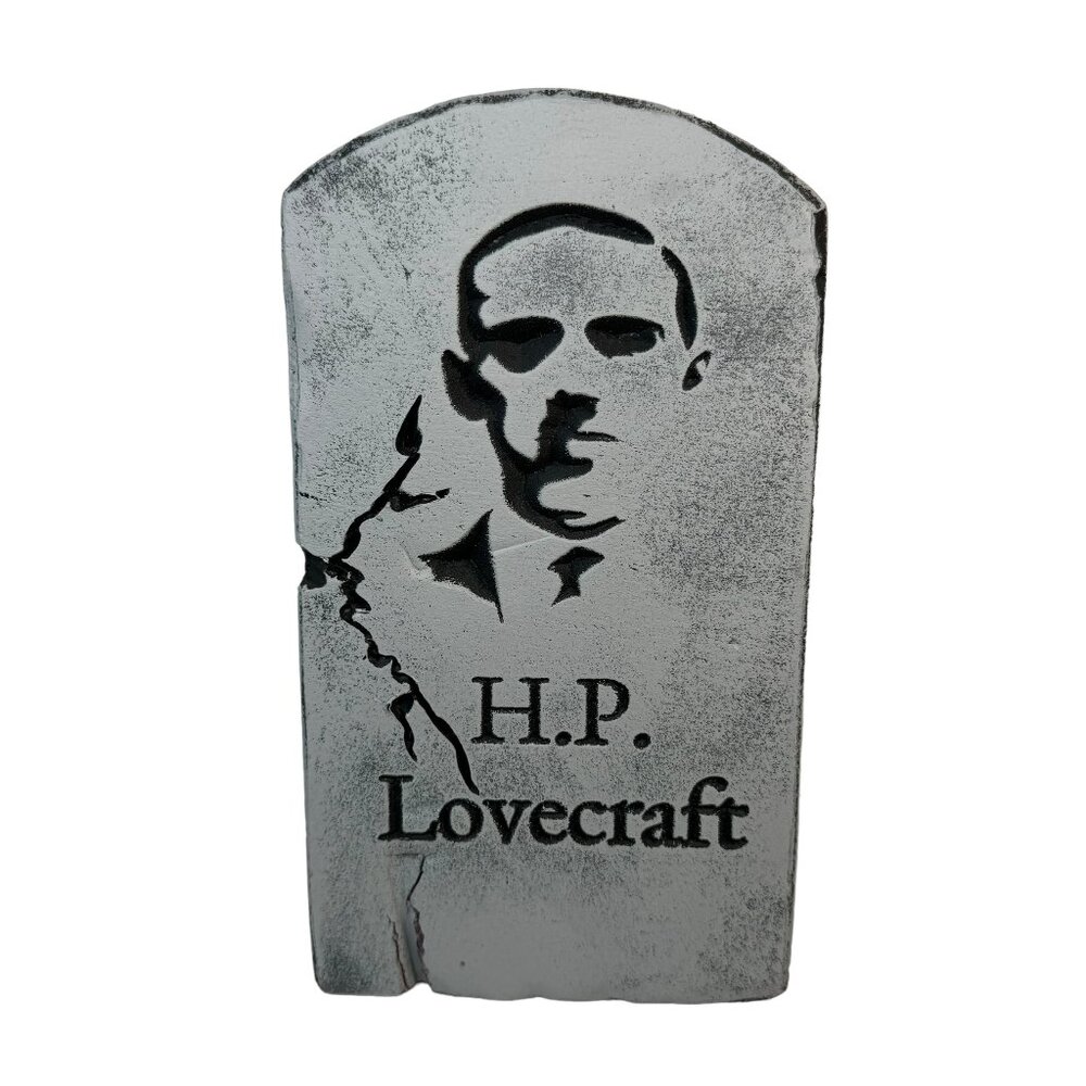 H.P. Lovecraft Tombstone Gravestone Prop Halloween Horror Cthulhu Halloween Goth